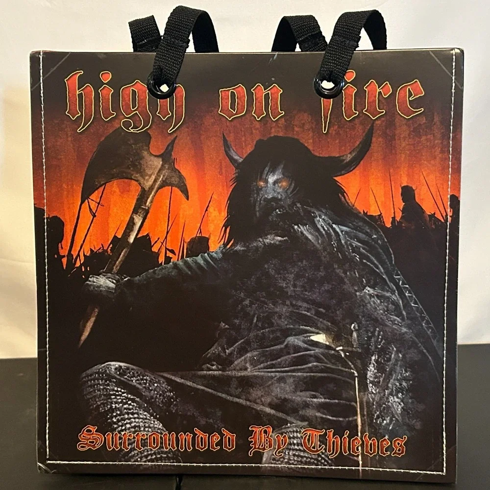 High On Fire Band Merch Tote Bag Surrounded By Thieves Metal Album‎ Record Purse